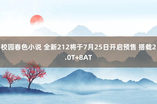 校园春色小说 全新212将于7月25日开启预售 搭载2.0T+8AT