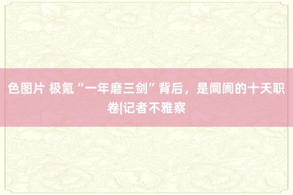 色图片 极氪“一年磨三剑”背后，是阛阓的十天职卷|记者不雅察