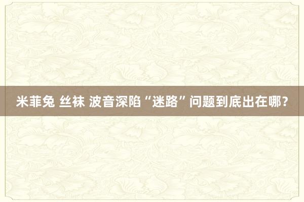 米菲兔 丝袜 波音深陷“迷路”问题到底出在哪？