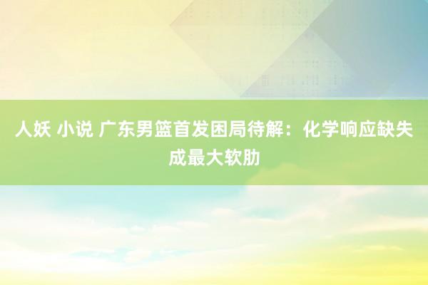 人妖 小说 广东男篮首发困局待解：化学响应缺失成最大软肋