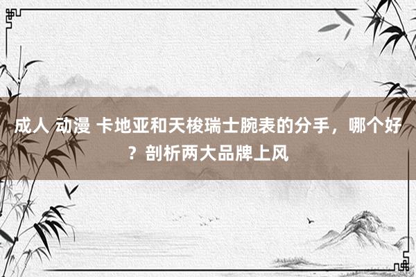成人 动漫 卡地亚和天梭瑞士腕表的分手，哪个好？剖析两大品牌上风