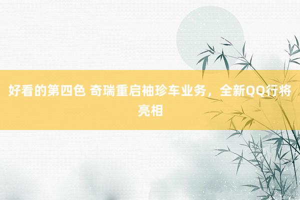好看的第四色 奇瑞重启袖珍车业务，全新QQ行将亮相