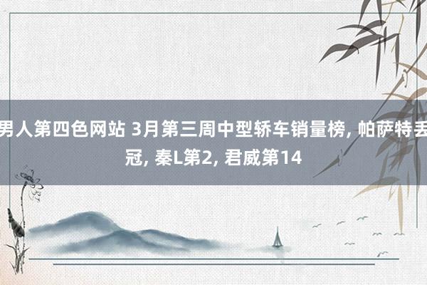 男人第四色网站 3月第三周中型轿车销量榜， 帕萨特丢冠， 秦L第2， 君威第14