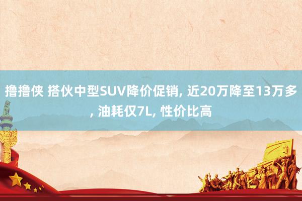 撸撸侠 搭伙中型SUV降价促销， 近20万降至13万多， 油耗仅7L， 性价比高