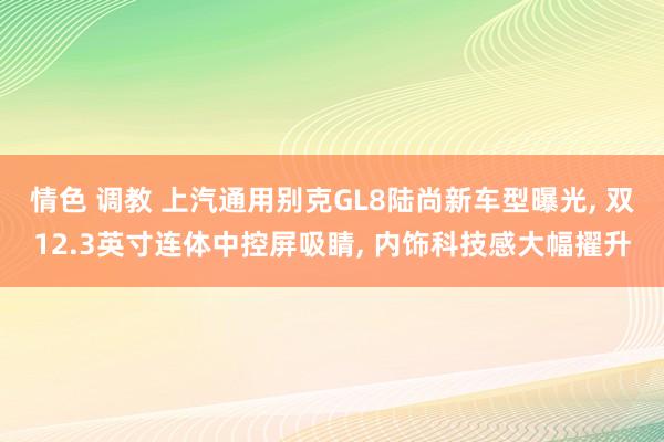 情色 调教 上汽通用别克GL8陆尚新车型曝光， 双12.3英寸连体中控屏吸睛， 内饰科技感大幅擢升