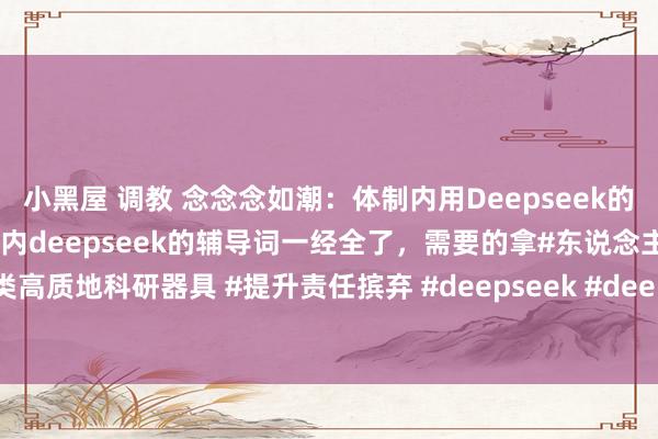 小黑屋 调教 念念念如潮：体制内用Deepseek的东说念主飞快存啊😭体制内deepseek的辅导词一经全了，需要的拿#东说念主类高质地科研器具 #提升责任摈弃 #deepseek #deepseek辅导词 #摈弃神器 ...